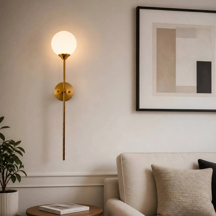 Aplique de pared moderno de cristal opalino HL4233