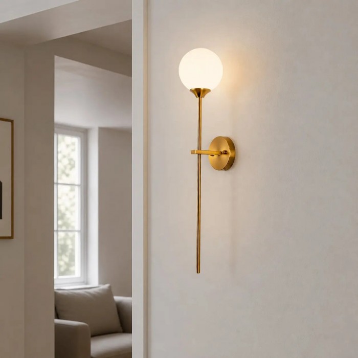 Aplique de pared moderno de cristal opalino HL4233