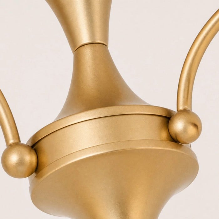 Modern Three-Light Milk Glass Chandelier HL4268