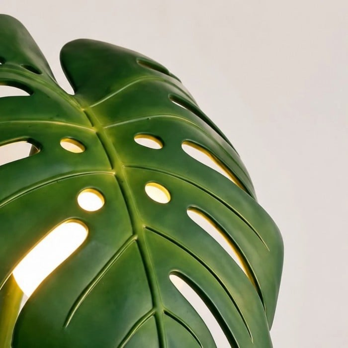 Kinkiet zewnętrzny LED Monstera Leaf z żywicy w stylu botanicznym HL4250