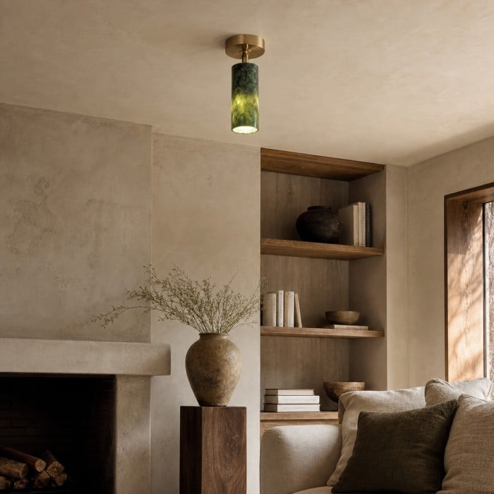 Lámpara de techo de paso de jade natural HL4278