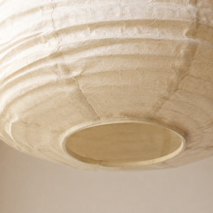 Hanglamp HL4423 van natuurlijk linnen in Wabi-Sabi-stijl.