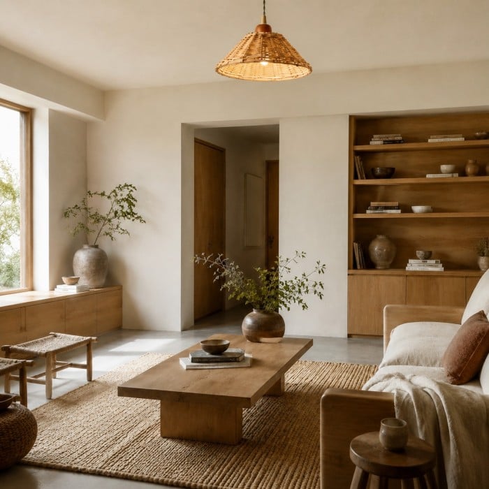 Mini hanglamp HL4407 van natuurlijk geweven rotan