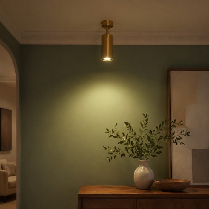 Foco de techo ajustable Nordic Brass HL4482