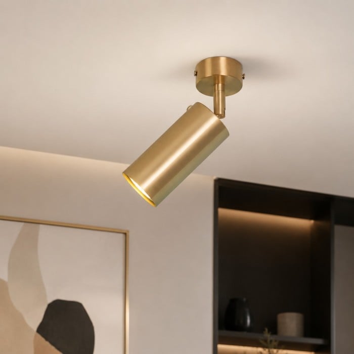 Foco de techo ajustable Nordic Brass HL4482