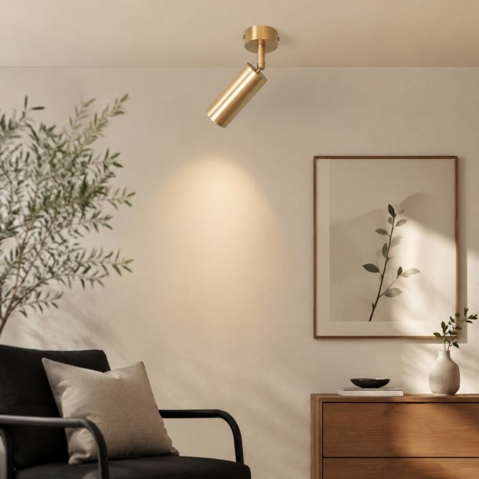 Foco de techo ajustable Nordic Brass HL4482