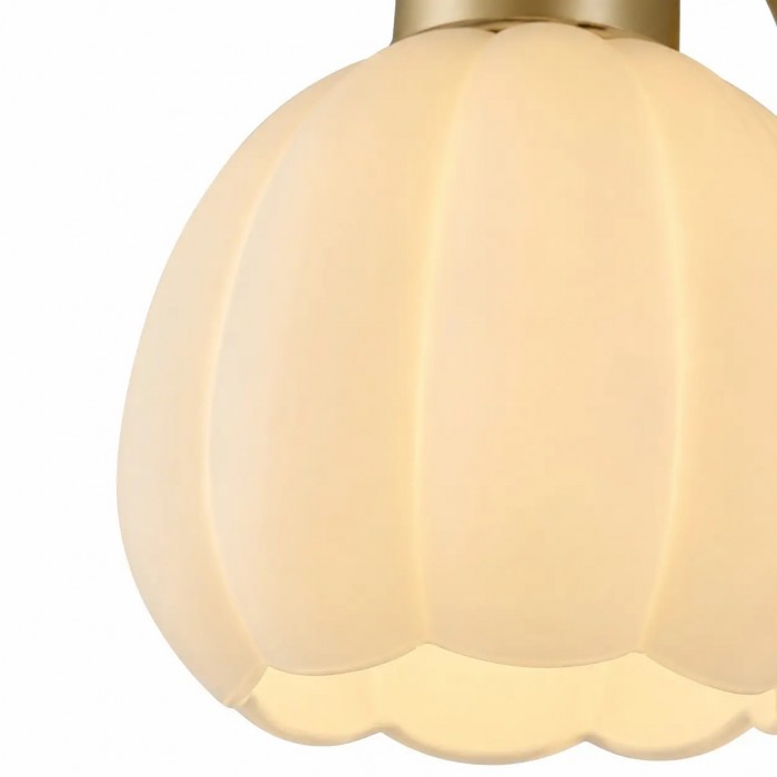 Lámpara de pared nórdica de cristal opalino con forma de flor HL4254