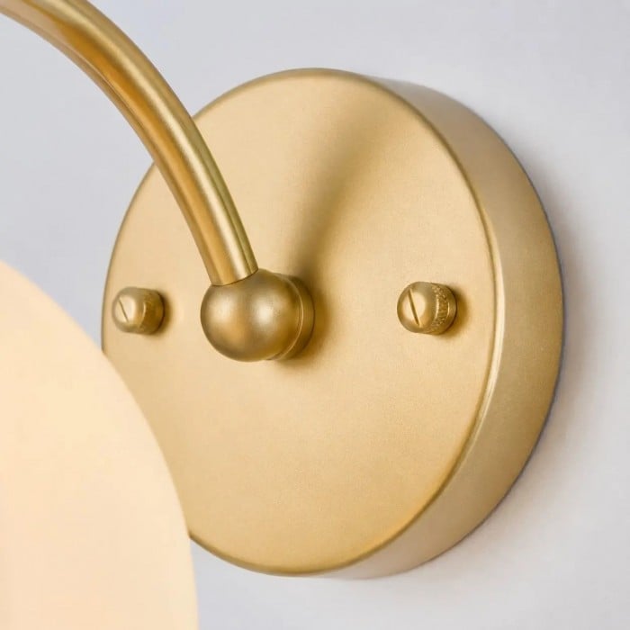 Lámpara de pared nórdica de cristal opalino con forma de flor HL4254