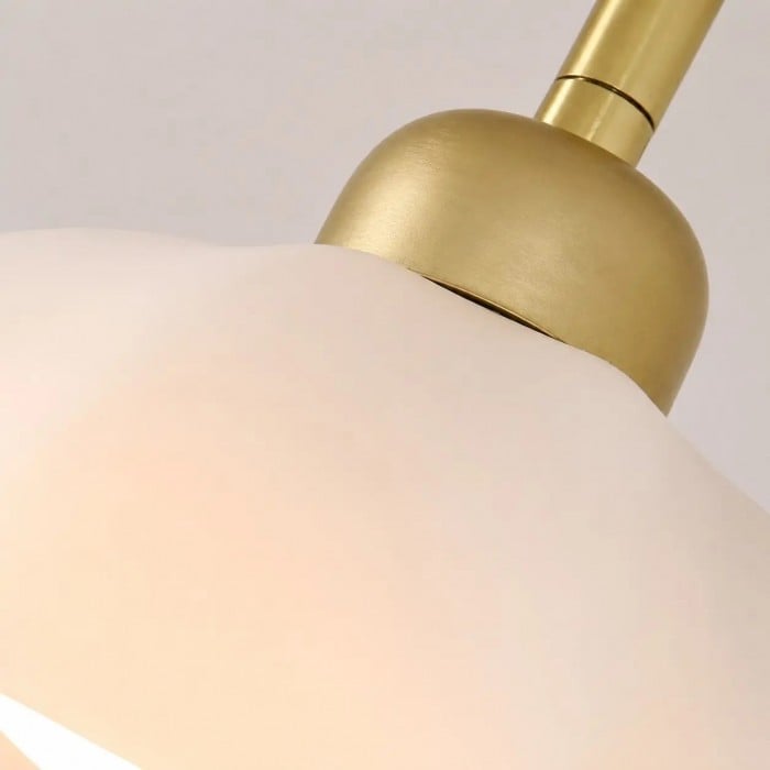 Nordic Three-Light White Glass Chandelier HL4239