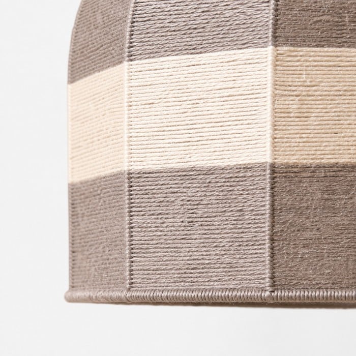 Hanglamp met koepel van patchwork katoenen draad HL4357