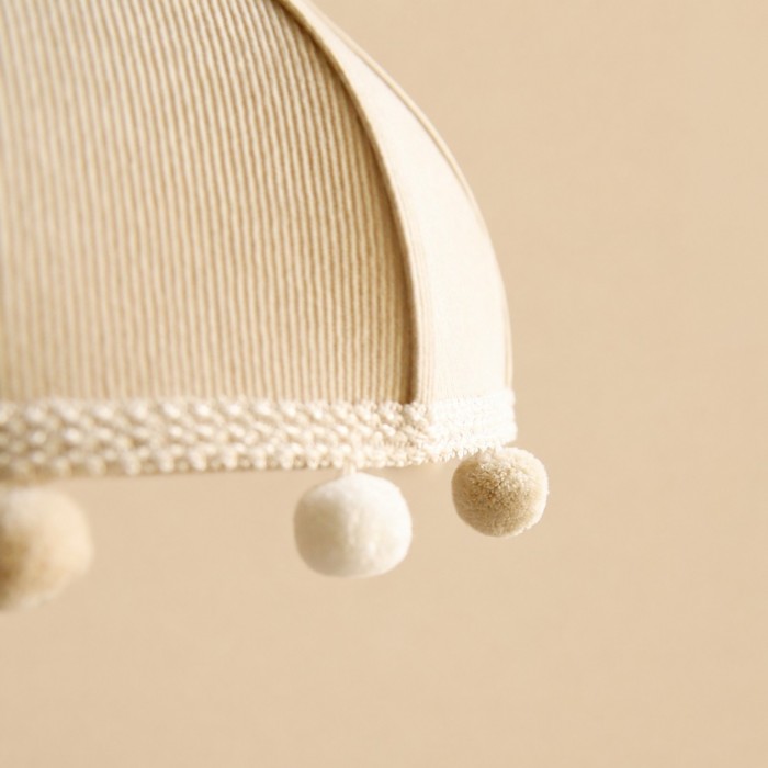 Hanglamp met patchworkstof en pompons HL4440