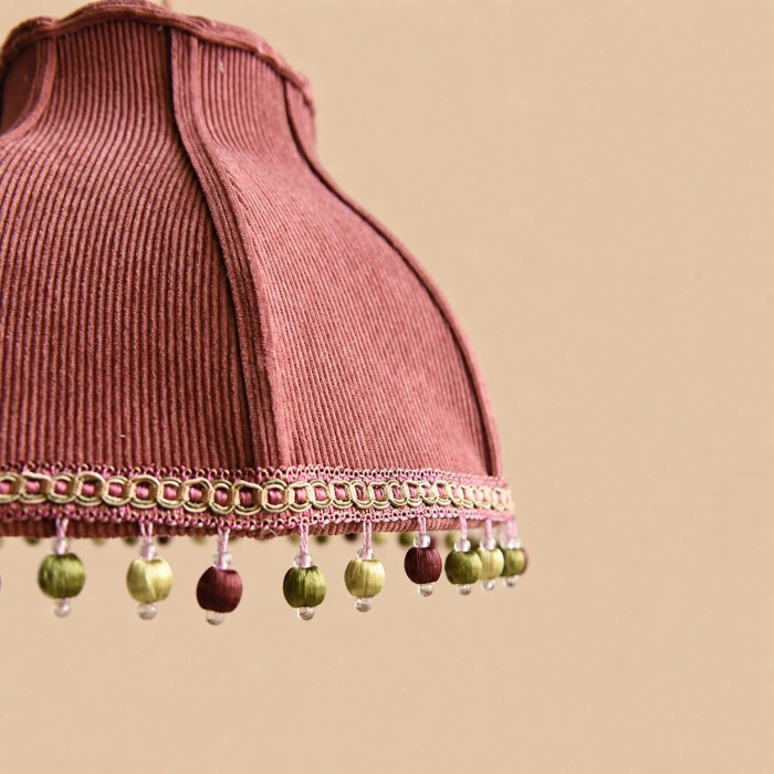 Hanglamp met patchworkstof en pompons HL4440