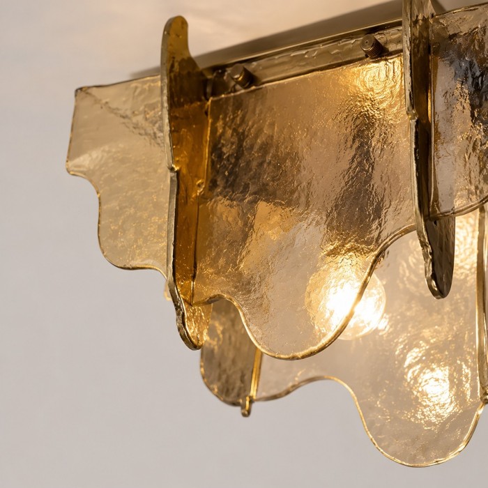 Lámpara de techo semiempotrada Petal Glass HL4629