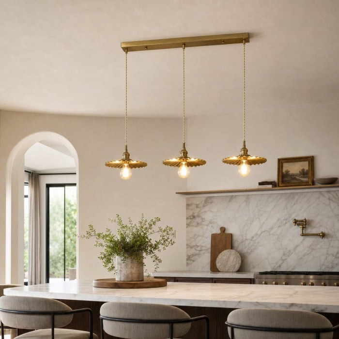 Suspension en laiton plissé HL4478