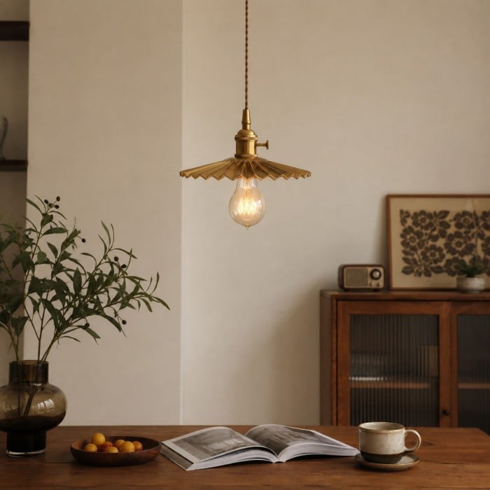 Suspension en laiton plissé HL4478