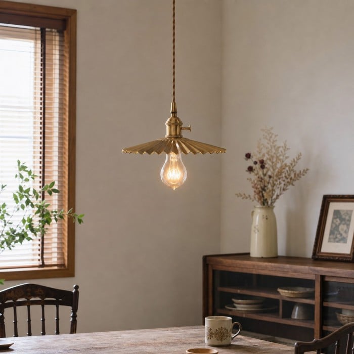 Suspension en laiton plissé HL4478