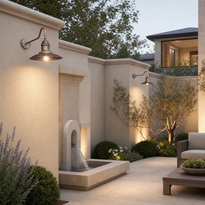 Rustic Adjustable Outdoor Wall Sconce with Bell and Cone Shade Options HL4280