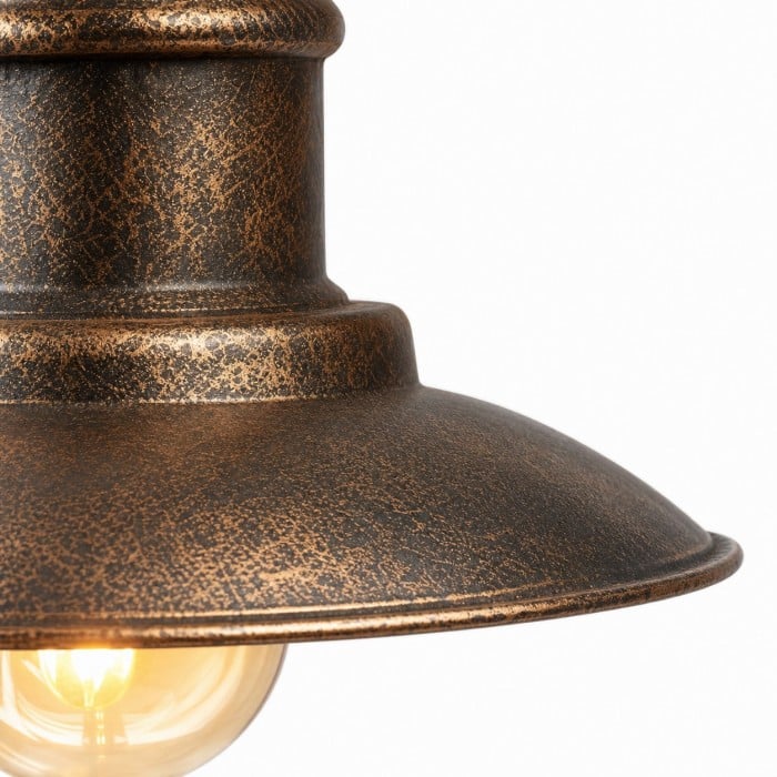 Rustic Adjustable Outdoor Wall Sconce with Bell and Cone Shade Options HL4280
