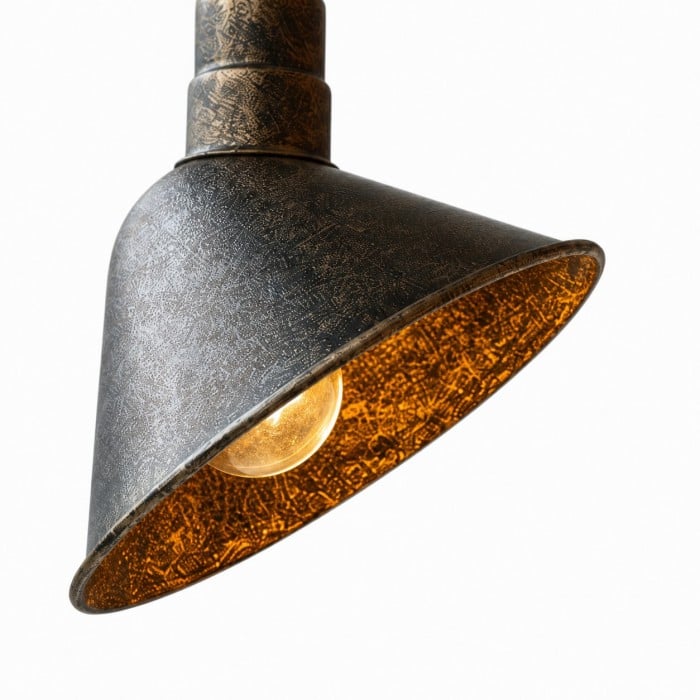 Rustic Adjustable Outdoor Wall Sconce with Bell and Cone Shade Options HL4280