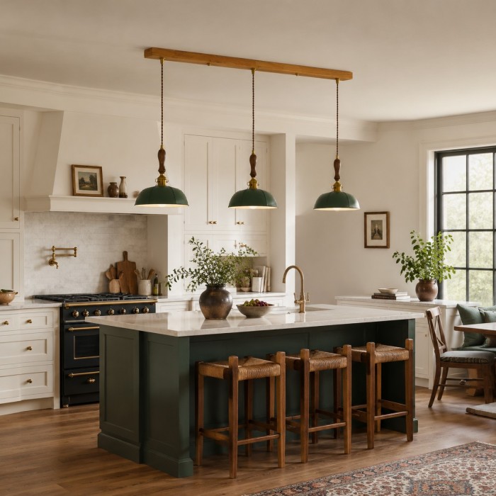 Suspension rustique en cuir avec dôme HL4579