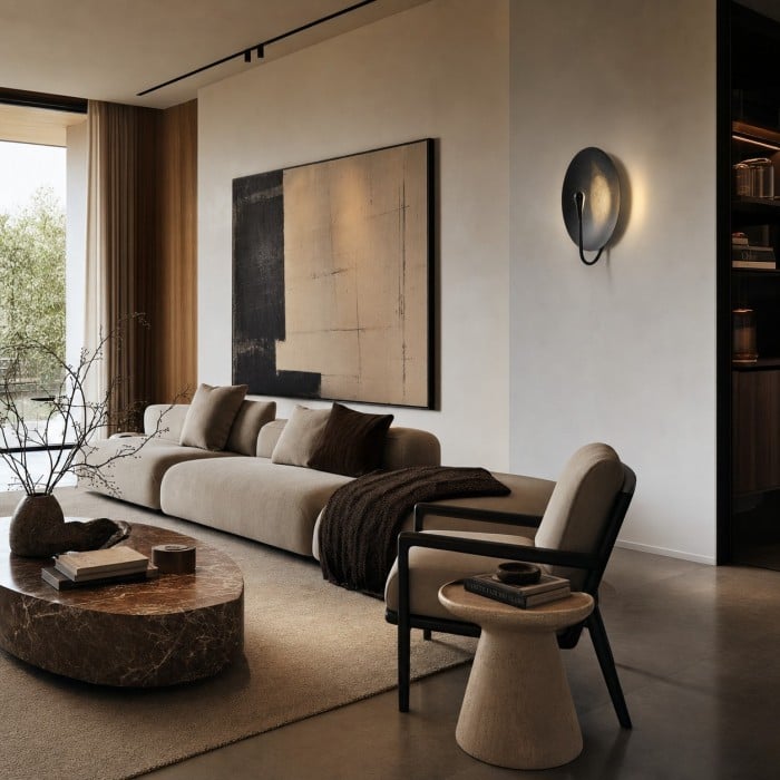 Sculptural Disc Integrated LED Wall Sconce HL4304