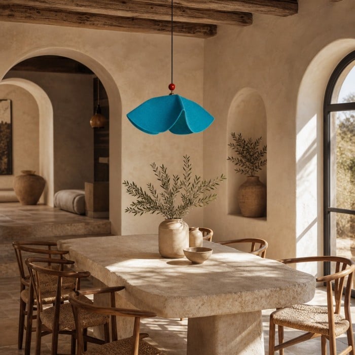 Suspension sculpturale en tissu tissé HL4354