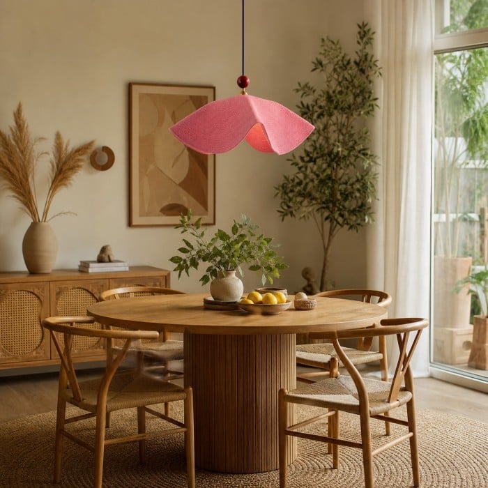 Suspension sculpturale en tissu tissé HL4354