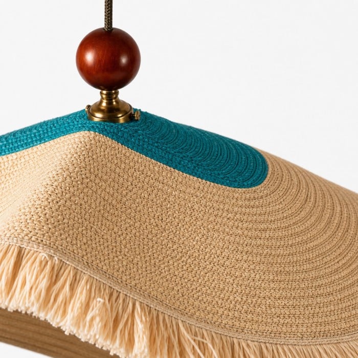 Suspension sculpturale en tissu tissé HL4354