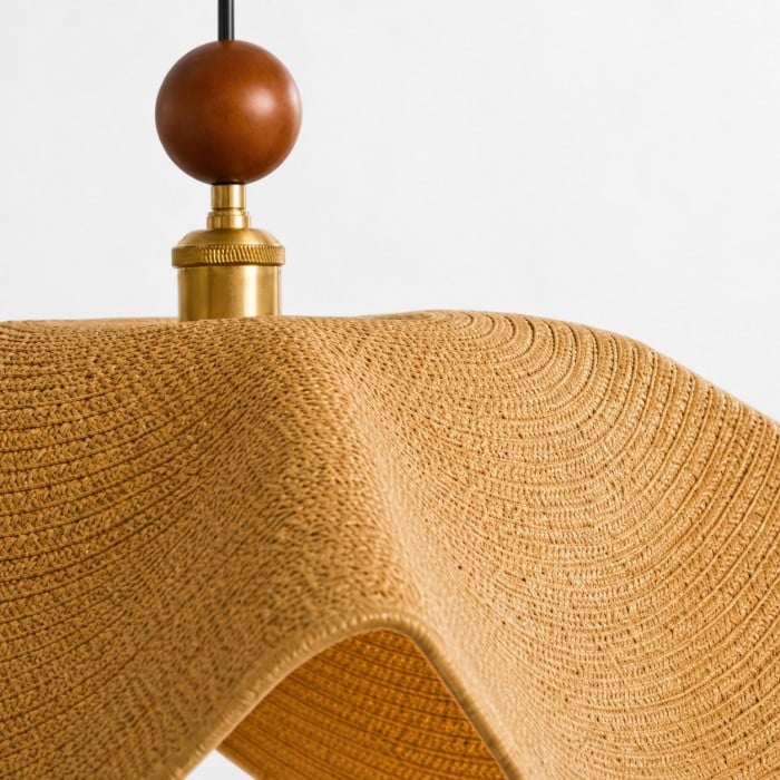 Suspension sculpturale en tissu tissé HL4354