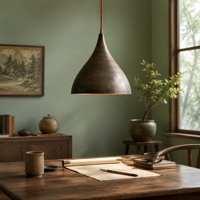 Suspension vintage en laiton massif pour salles à manger et îlots de cuisine HL4513