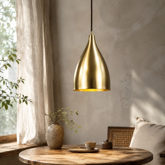 Suspension vintage en laiton massif pour salles à manger et îlots de cuisine HL4513
