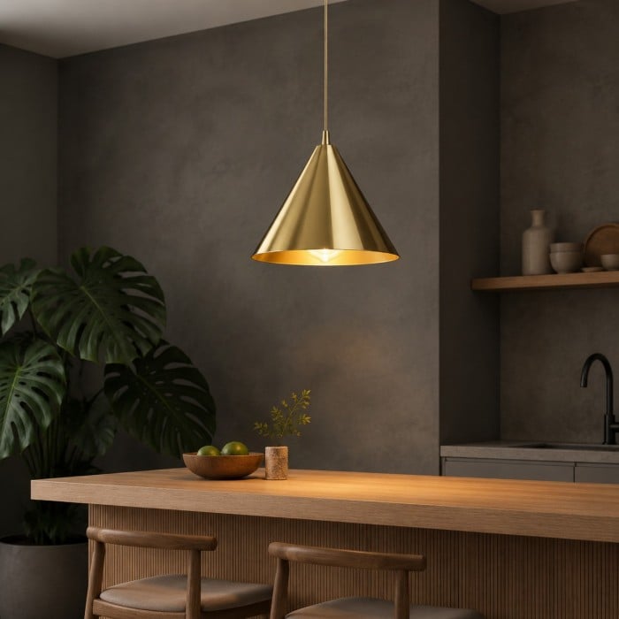 Suspension vintage en laiton massif pour salles à manger et îlots de cuisine HL4513