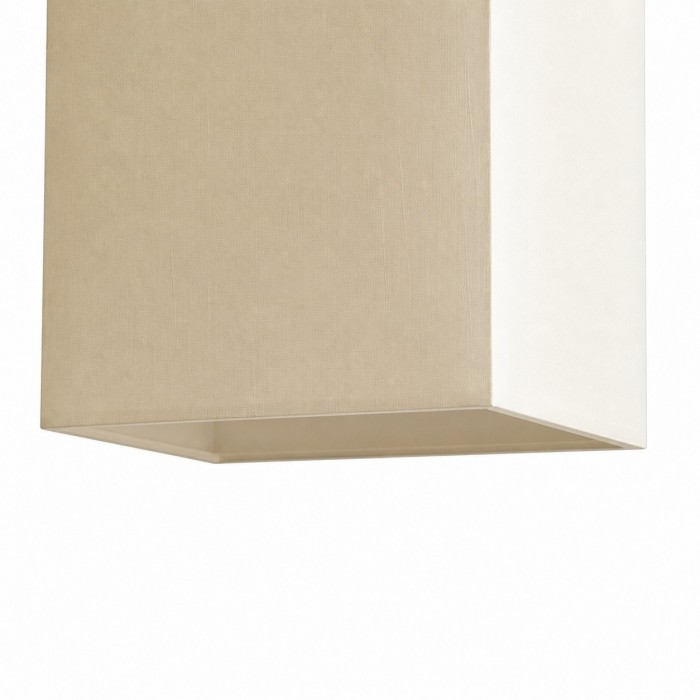 Suspension carrée en tissu avec rosace en bois HL4360