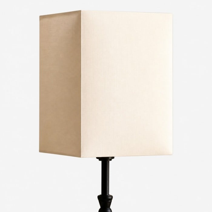Lampe de table carrée avec abat-jour en tissu HL4339