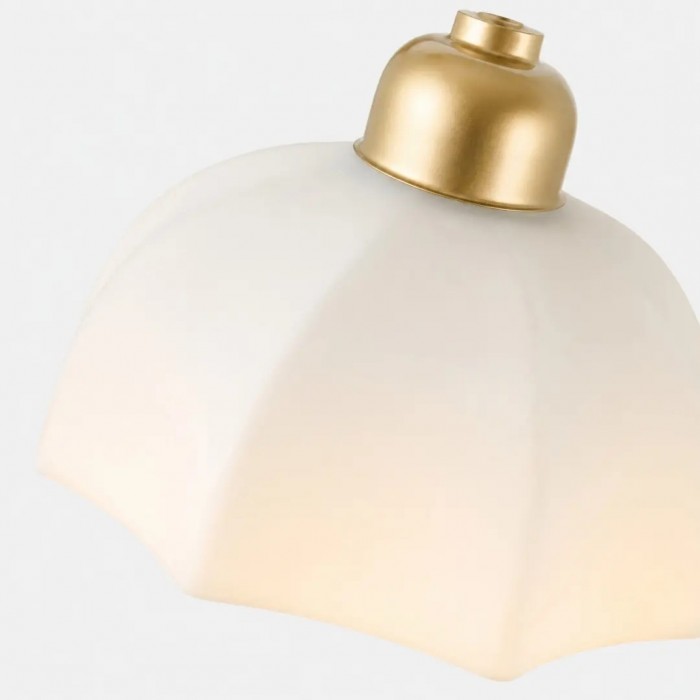 Swing Arm Milk Glass Wall Lamp HL4249
