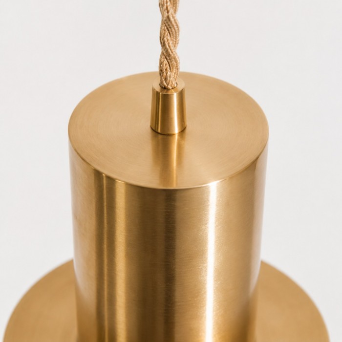 Suspension à plusieurs niveaux en laiton et cuivre de style vintage HL4490