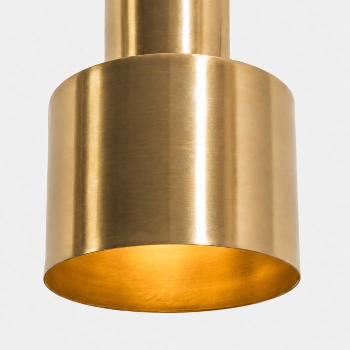 Suspension à plusieurs niveaux en laiton et cuivre de style vintage HL4490