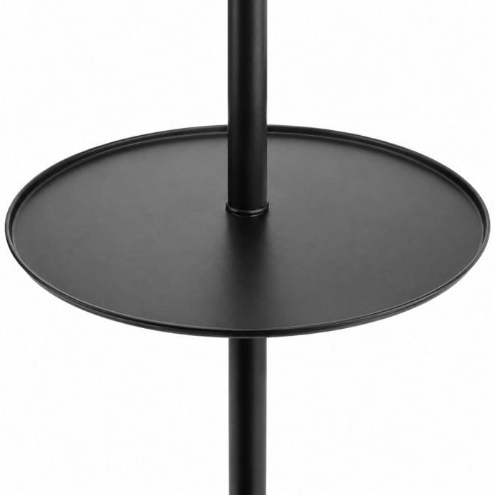 Vintage Arc Fabric Floor Lamp with Round Side Table HL4463