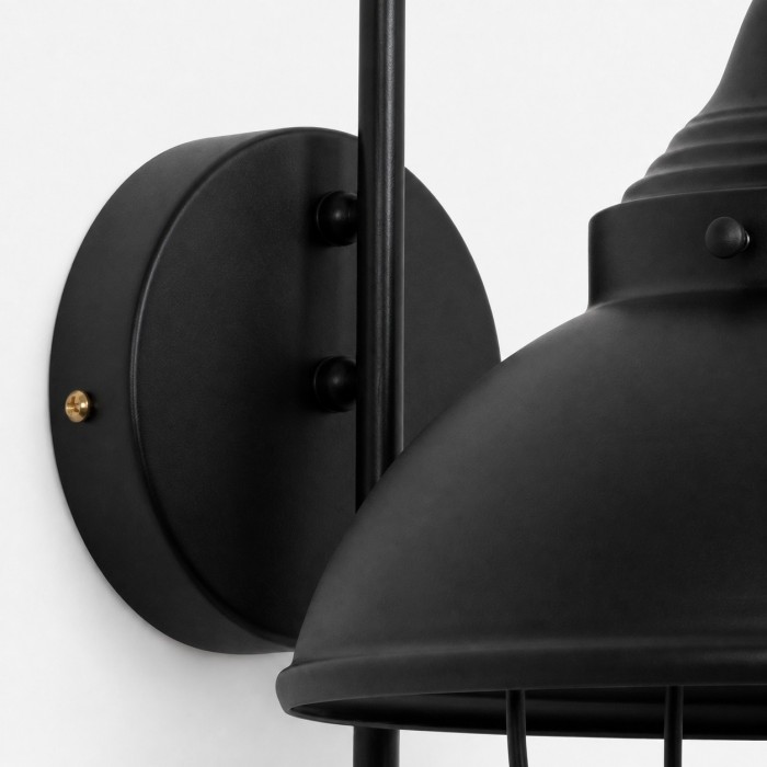 Vintage Black Seeded Glass Wall Lamp HL4305