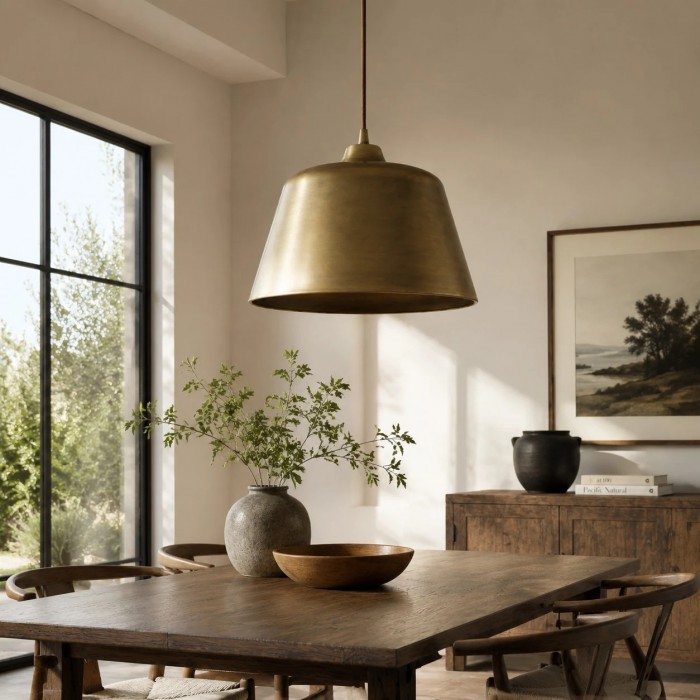Suspension cloche en laiton vintage HL4496