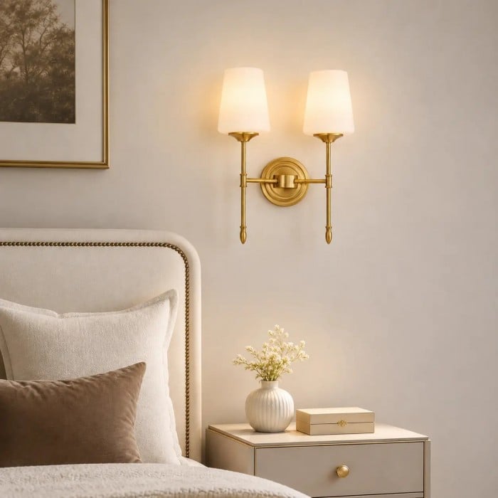 Vintage Brass Wall Light HL4219