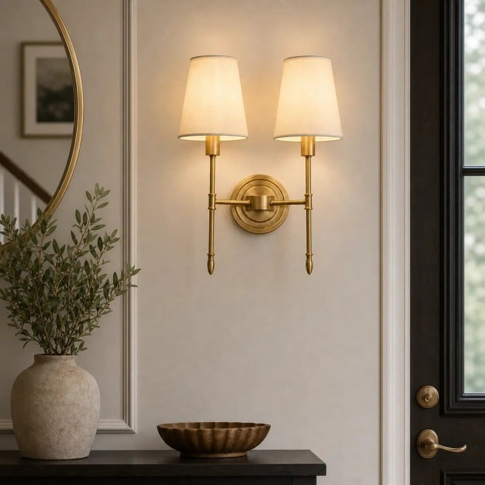 Vintage Brass Wall Light HL4219