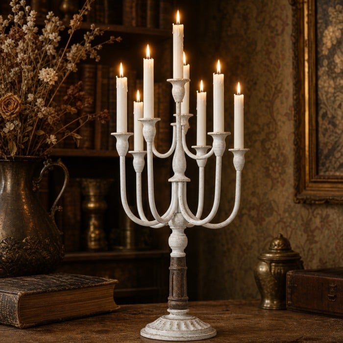 Bougeoirs vintage et candélabres à branches pour intérieurs superposés HL4616