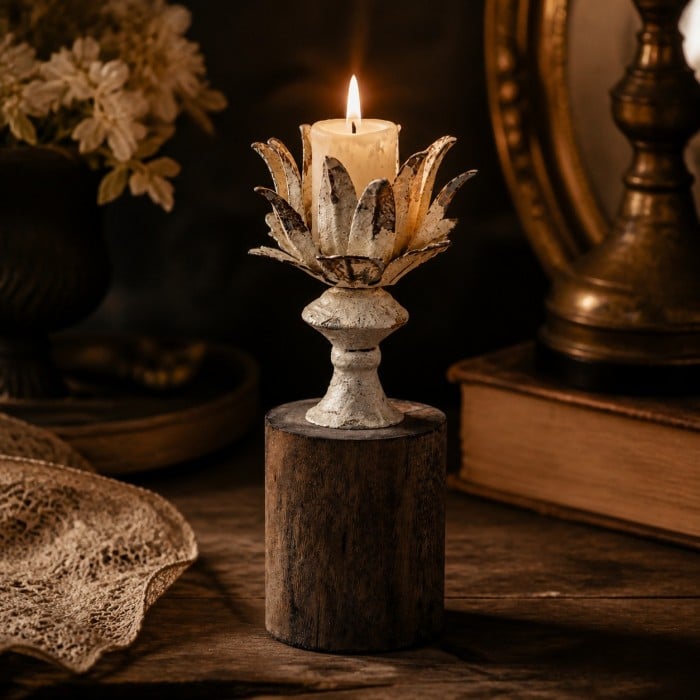 Bougeoirs vintage et candélabres à branches pour intérieurs superposés HL4616