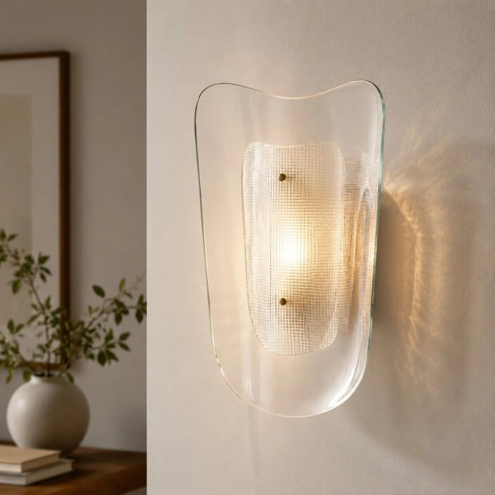 Aplique de pared vintage de cristal transparente para dormitorio, comedor y pasillo HL4608