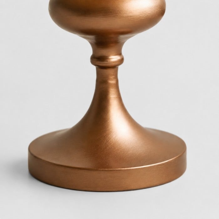 Lampe de table vintage en tissu crème à pompons HL4465