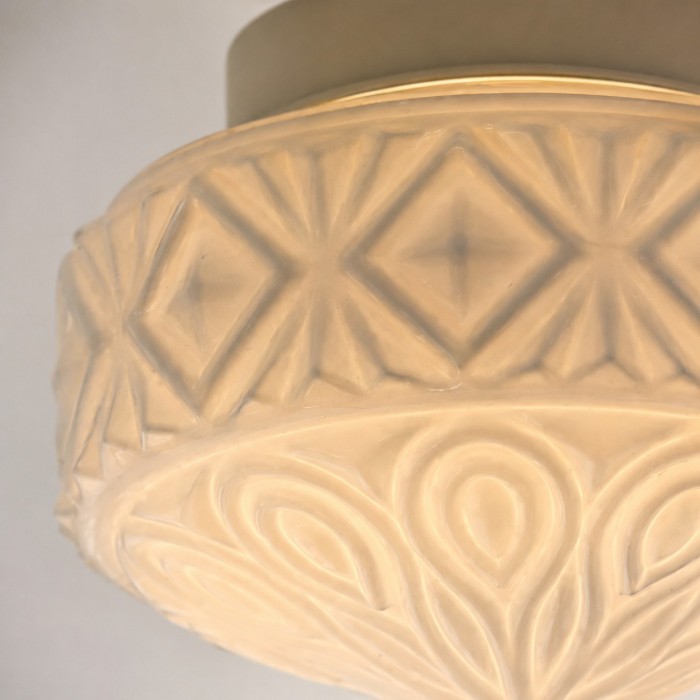Vintage präglad glastaklampa HL4643