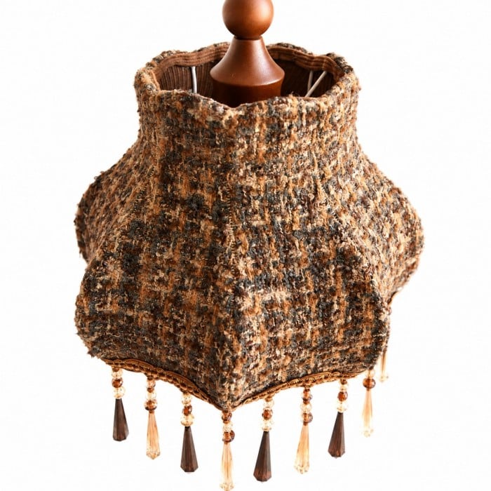 Suspension vintage à franges en tissu HL4435