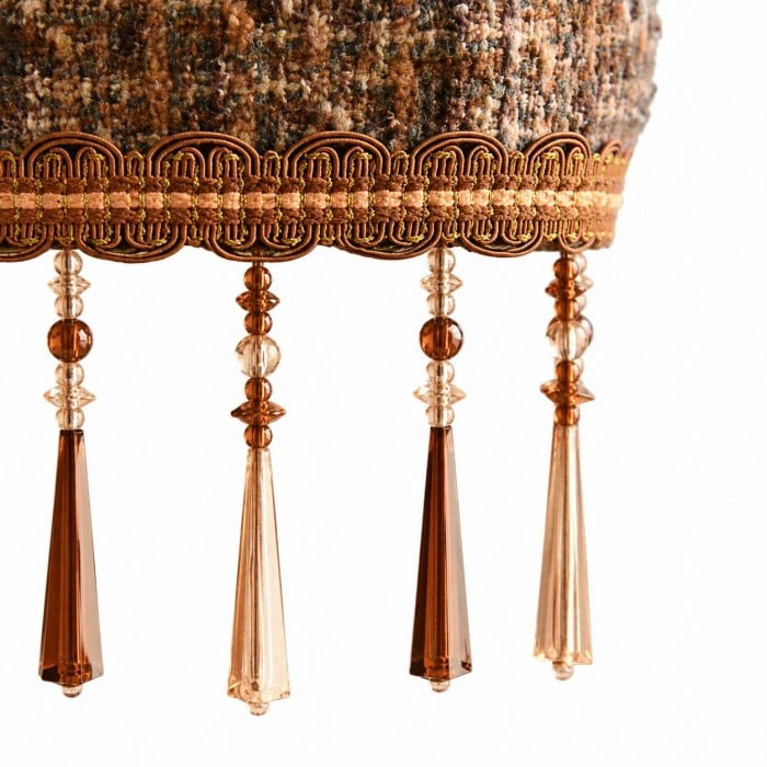 Suspension vintage à franges en tissu HL4435
