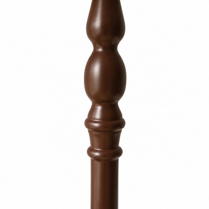Vintage Fabric Shade Floor Lamp with Turned Wood Base HL4448